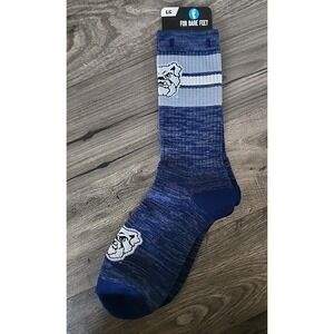 Butler Bulldogs Crew Socks Large Size 10 to 13 Striped For Bare Feet New